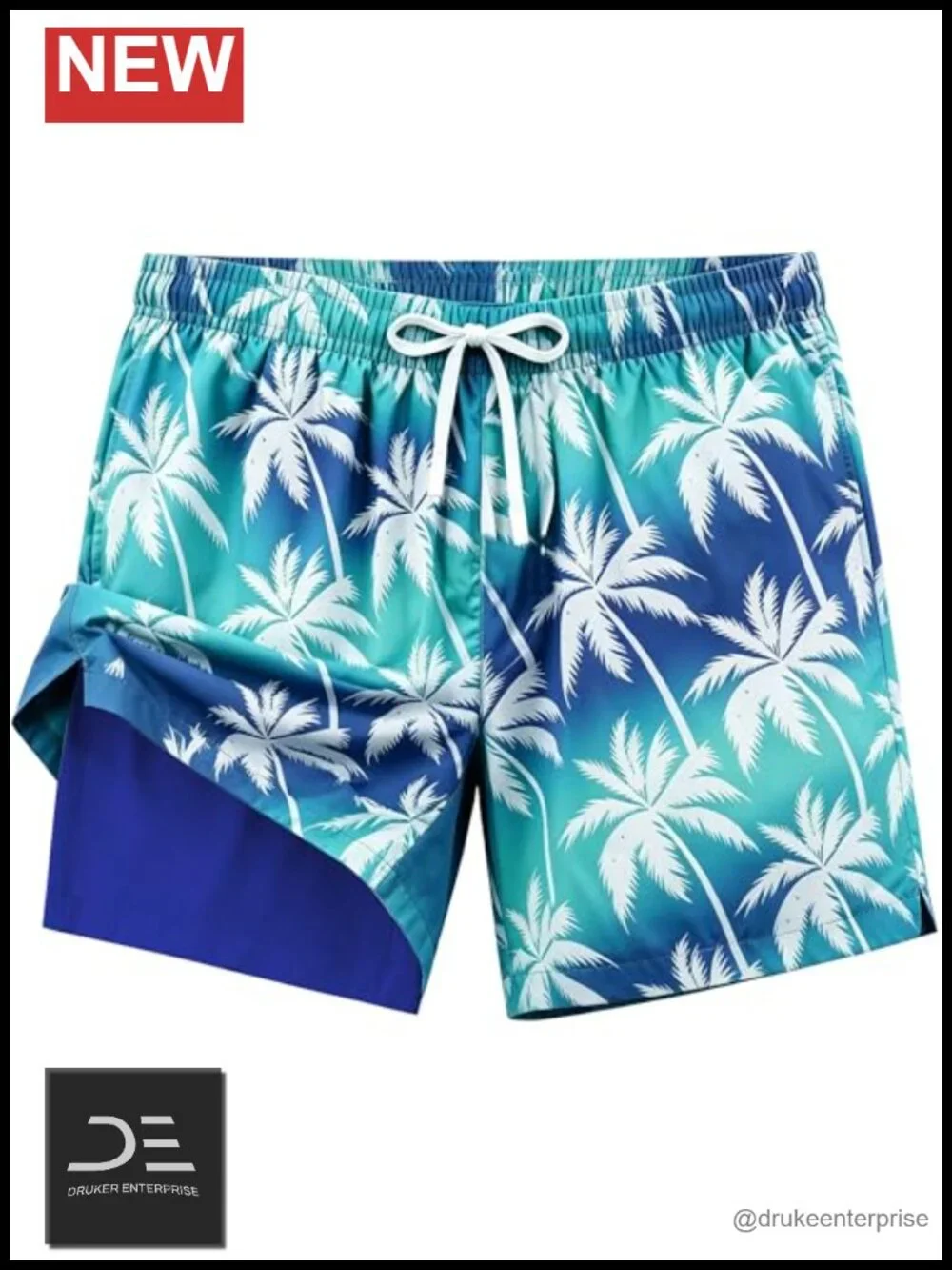 Men's Quick Dry Swim Trunks 2 in 1 with Pockets Board Shorts